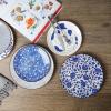 imageSelamica Ceramic Dessert Plates Set of 6 Small Salad Plates 6 Inch Appetizer Plates for Kitchen Mini Dinner Plates for Cake Snacks Side Dish Microwave Dishwasher Safe Vintage BlueBlue