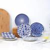 imageSelamica Ceramic Dessert Plates Set of 6 Small Salad Plates 6 Inch Appetizer Plates for Kitchen Mini Dinner Plates for Cake Snacks Side Dish Microwave Dishwasher Safe Vintage BlueVintage Blue