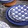 imageSelamica Ceramic Dessert Plates Set of 6 Small Salad Plates 6 Inch Appetizer Plates for Kitchen Mini Dinner Plates for Cake Snacks Side Dish Microwave Dishwasher Safe Vintage BlueVintage Blue