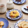 imageSelamica Ceramic Dessert Plates Set of 6 Small Salad Plates 6 Inch Appetizer Plates for Kitchen Mini Dinner Plates for Cake Snacks Side Dish Microwave Dishwasher Safe Vintage BlueVintage Blue