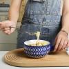 imageSelamica Ceramic Soup Crocks With Handles 15 OZ French Onion Soup Bowls Oven Safe Soup Bowls For Cereal Stew Chilli Pot Pies Baking Microwave Dishwasher Safe Set of 4 Vintage BlueVintage Blue