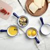 imageSelamica Ceramic Soup Crocks With Handles 15 OZ French Onion Soup Bowls Oven Safe Soup Bowls For Cereal Stew Chilli Pot Pies Baking Microwave Dishwasher Safe Set of 4 Vintage BlueVintage Blue