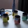 imageSelamica Porcelain 18oz Novelty Lefthanded Handwarmer Mug Coffee Mug Tea Mug for family friends and couple  NavyBlue