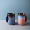 imageSelamica Porcelain 18oz Novelty Lefthanded Handwarmer Mug Coffee Mug Tea Mug for family friends and couple  NavyNavy