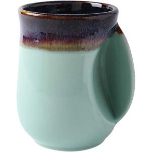 imageSelamica Porcelain 18oz Novelty Lefthanded Handwarmer Mug Coffee Mug Tea Mug for family friends and couple  NavyMint