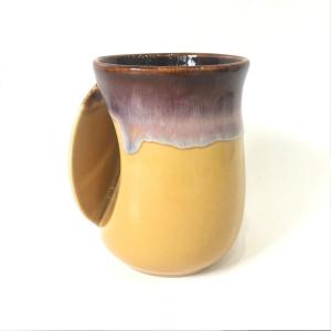 imageSelamica Porcelain 18oz Novelty Lefthanded Handwarmer Mug Coffee Mug Tea Mug for family friends and couple  NavyOchre