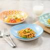 imageSelamica 8 inch Porcelain Oval Serving Bowls for Salad Dessert Oven Safe Dinner Plates Pasta Bowls Set of 6 Assorted Colors
