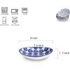 imageSelamica 8 inch Porcelain Oval Serving Bowls for Salad Dessert Oven Safe Dinner Plates Pasta Bowls Set of 6 Vintage Blue