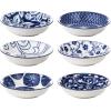 imageSelamica Ceramic Dipping Bowls 25oz Mini Bowls Soy Sauce Dish Dip Bowls Appetizer Side Dishes for SushiSauce Party Pinch Bowls Pack of 6 Vintage BlueVintage Blue