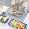 imageSelamica Ceramic Rectangular Salad Plates Set Dinner Plate 94 Inch Dessert Plates for Party Entertaining Small Serving Plates for Appetizers Sushi Fruit Set of 4 Vintage BlueVintage Blue