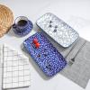 imageSelamica Ceramic Rectangular Salad Plates Set Dinner Plate 94 Inch Dessert Plates for Party Entertaining Small Serving Plates for Appetizers Sushi Fruit Set of 4 Vintage BlueVintage Blue