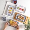 imageSelamica Ceramic Rectangular Salad Plates Set Dinner Plate 94 Inch Dessert Plates for Party Entertaining Small Serving Plates for Appetizers Sushi Fruit Set of 4 Vintage BlueVintage Blue