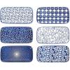 imageSelamica Ceramic Rectangular Salad Plates Set Dinner Plate 94 Inch Dessert Plates for Party Entertaining Small Serving Plates for Appetizers Sushi Fruit Set of 4 Vintage BlueVintage Blue
