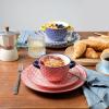 imageSelamica Ceramic Soup Bowls with Handles French Onion Soup Crocks 20 OZ Oven Safe Soup Bowls for French Onion Chili Beef Stew Cereal Pot Pies Set of 4 Assorted Colors