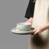 imageSelamica Dinnerware Sets for 4 12 Piece Ceramic Dishes Set Reactive Matte Glaze Plates and Bowls Sets for Kitchen Microwave ampamp Dishwasher Safe Housewarming WhiteGray