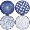 imageSelamica Porcelain Salad Pasta Bowls Serving bowls Microwave ampamp Dishwasher Safe Sturdy ampamp Stackable  26 Ounce Set of 6 Vintage BlueVintage Blue