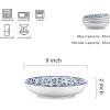 imageSelamica Porcelain Salad Pasta Bowls Serving bowls Microwave ampamp Dishwasher Safe Sturdy ampamp Stackable  26 Ounce Set of 6 Vintage BlueVintage Blue