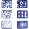 imageSelamica Ceramic Dipping Bowls 25oz Mini Bowls Soy Sauce Dish Dip Bowls Appetizer Side Dishes for SushiSauce Party Pinch Bowls Pack of 6 Vintage BlueVintage Blue