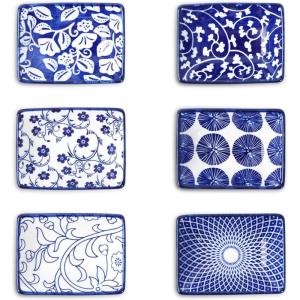imageSelamica Ceramic Dipping Bowls 25oz Mini Bowls Soy Sauce Dish Dip Bowls Appetizer Side Dishes for SushiSauce Party Pinch Bowls Pack of 6 Vintage BlueVintage Blue