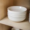 imageSelamica Ceramic 78 inch pasta bowls 26 Ounce large serving porcelain salad soup bowls dishwasher microwave safe set of 6 BlackWhite
