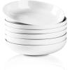 imageSelamica Ceramic 78 inch pasta bowls 26 Ounce large serving porcelain salad soup bowls dishwasher microwave safe set of 6 BlackWhite