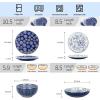 imageSelamica Embossed Dinnerware Sets 12 Piece Ceramic Dishes set for 4 Kitchen Plates and Bowls Sets Microwave ampamp Dishwasher Safe Housewarming BlueBlue