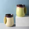 imageSelamica Porcelain 18oz Novelty Lefthanded Handwarmer Mug Coffee Mug Tea Mug for family friends and couple  WinePurple