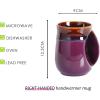 imageSelamica Porcelain 18oz Novelty Lefthanded Handwarmer Mug Coffee Mug Tea Mug for family friends and couple  WinePurple