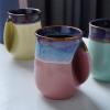 imageSelamica Porcelain 18oz Novelty Righthanded Handwarmer Mug Coffee Mug Tea Mug for family friends and couple  BlueMint