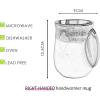 imageSelamica Porcelain 18oz Novelty Righthanded Handwarmer Mug Coffee Mug Tea Mug for family friends and couple  BlueMint