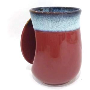 imageSelamica Porcelain 18oz Novelty Righthanded Handwarmer Mug Coffee Mug Tea Mug for family friends and couple  BlueWine
