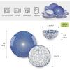 imageSelamica 30Pieces Ceramic Dinnerware Sets for 6 Scratch Resistant Plates and Bowls Sets Microwave and Dishwasher Safe Vintage Blue AVintage Blue