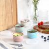 imageSelamica Ramekins with Lids 8 oz Creme Brulee Ramekins Oven Safe Souffle Dishes Porcelain Custard Cups for Baking Small Bowls for Dipping Pudding Ice Cream Set of 6 Gradient ColorGradient Color