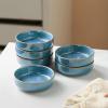 imageSelamica Soy Sauce Dish 25 oz Ceramic Dipping Bowls Set of 12 33 Inch Pinch Bowls for Side Dish Condiment Ketchup Sushi BBQ WhiteCeylon Blue