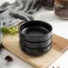 imageSelamica Soy Sauce Dish 25 oz Ceramic Dipping Bowls Set of 12 33 Inch Pinch Bowls for Side Dish Condiment Ketchup Sushi BBQ WhiteMatte Black