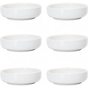 imageSelamica Soy Sauce Dish 25 oz Ceramic Dipping Bowls Set of 12 33 Inch Pinch Bowls for Side Dish Condiment Ketchup Sushi BBQ WhiteWhite