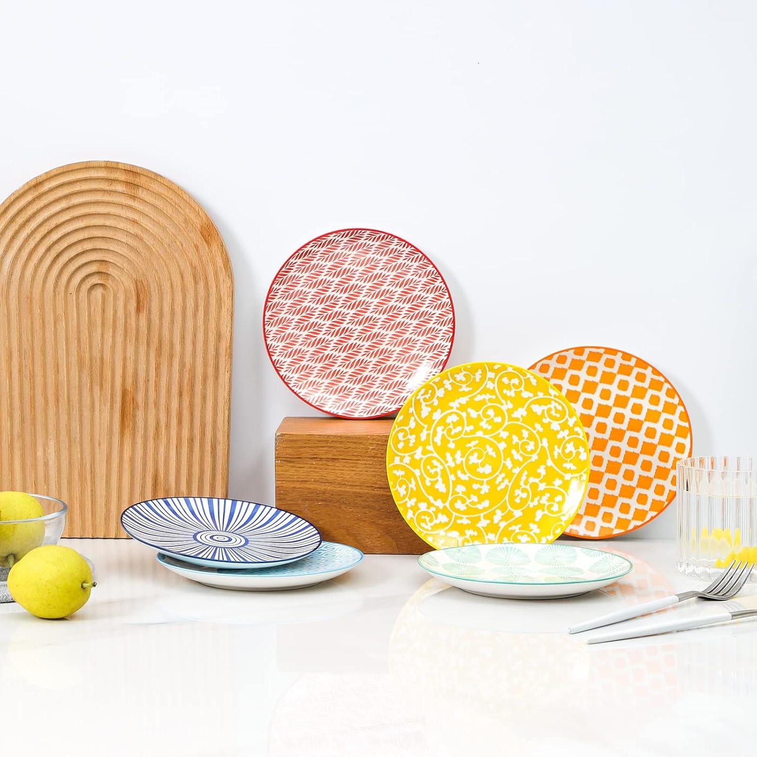 Selamica Ceramic Dessert Plates, 7 Inch Small Plates, Appetizer Plates ...
