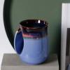 imageSelamica Ceramic 18oz Novelty Righthanded Handwarmer Mug Coffee Mug for family friends and couple  Ceylon GreenHaze