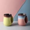 imageSelamica Ceramic 18oz Novelty Righthanded Handwarmer Mug Coffee Mug for family friends and couple  Ceylon GreenOchre