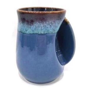 imageSelamica Ceramic 18oz Novelty Righthanded Handwarmer Mug Coffee Mug for family friends and couple  Ceylon GreenBlue