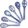 imageSelamica Ceramic Coffee Spoons Teaspoons 52 Inch Small Spoons Set for Espresso Tea Dessert Stirring Dishwasher ampamp Microwave Safe Set of 6 Vintage BlueVintage Blue