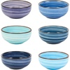 image:imageSelamica Ceramic Mini Dipping Bowls 26 OZ Soy Sauce Dish 3 Inch Pinch Bowls for Dip Sauce Condiment Side Dish Set of 6 WhiteGradient Blue