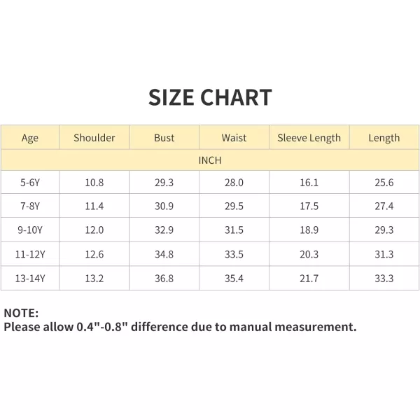 Girls Doll Collar Cute Dress Long Sleeve Button Front A Line Elastic Cuffs Ruffle Flare Hem Casual Dress 5-14 Years
