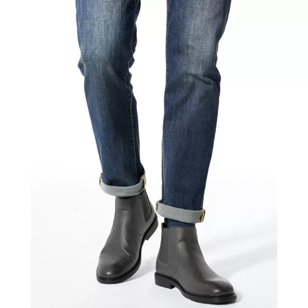 Coutgo Men's Chelsea Boots, Slip-on Buckle Strap Ankle Boots, Casual Dress Boots for Men
