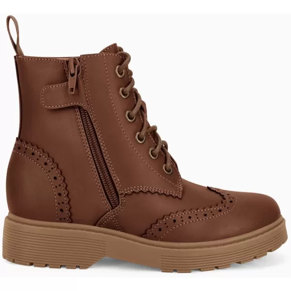 Girls Ankle Boots Lace up Low Chunky Heel Lug Sole Combat Booties Side Zipper Outdoor Dress Walking Shoes Toddler Little Kid Big Kid