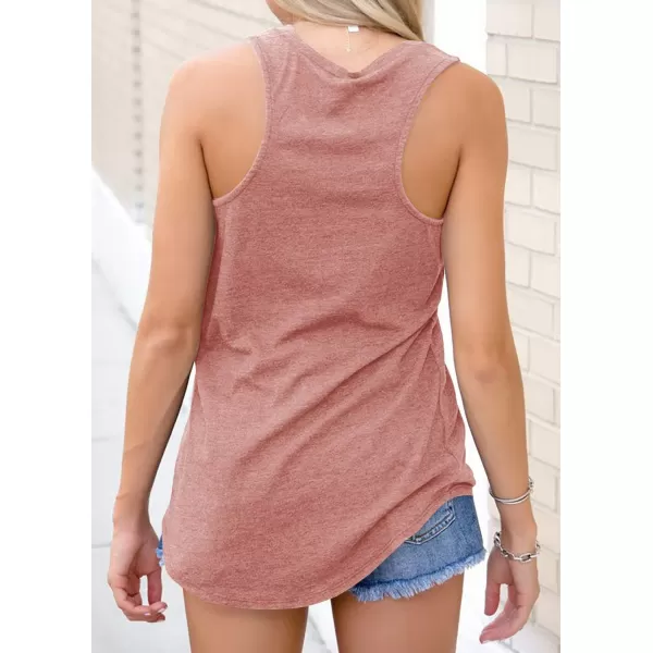 Coutgo Womens V Neck Sleeveless Tank Tops Workout Yoga Loose Lightweight Flowy Summer Tee Shirts with Pocket