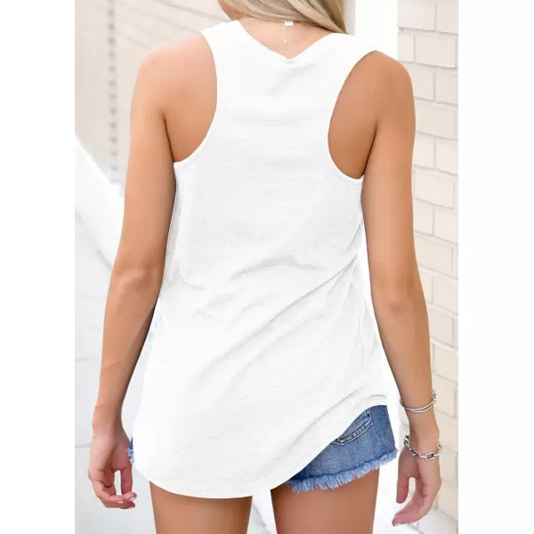 Coutgo Womens V Neck Sleeveless Tank Tops Workout Yoga Loose Lightweight Flowy Summer Tee Shirts with Pocket