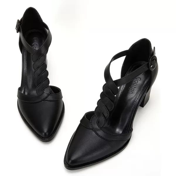 Womens Block Chunky Heels T Strap Dress Shoes Closed Toe Braided Stacked Heeled Sandals Pumps