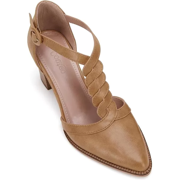 Womens Block Chunky Heels T Strap Dress Shoes Closed Toe Braided Stacked Heeled Sandals Pumps
