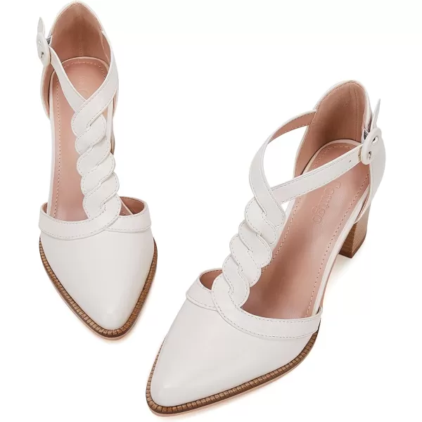 Womens Block Chunky Heels T Strap Dress Shoes Closed Toe Braided Stacked Heeled Sandals Pumps